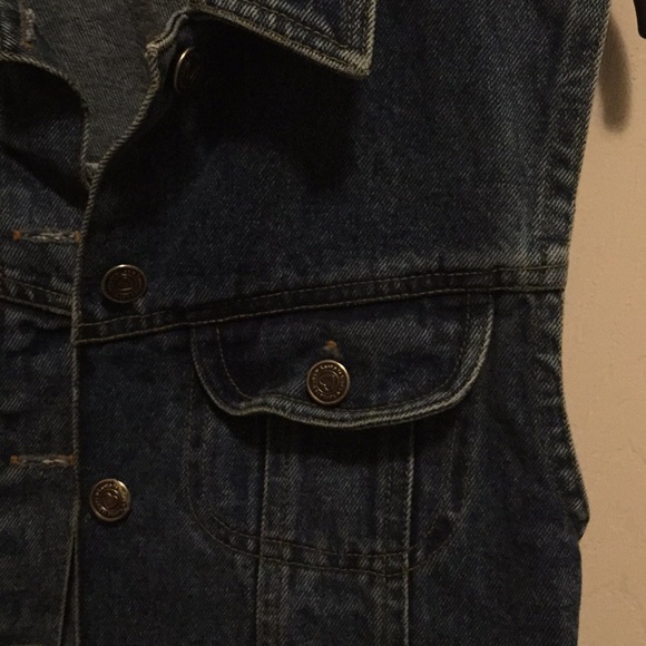 Denim Jean Jacket Vest - Picture 2 of 4
